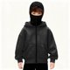 thumbnail image 1 of Chaqueta deportiva de invierno de color liso para niños, de manga larga, con capucha, informal, con cremallera y bolsillos, de poliéster, 1 of 5