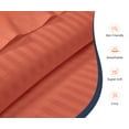 thumbnail image 3 of SGI Bedding Egyptian Cotton Top Split Sheet Set Stripe Adjustable Bed 34" Split Head Queen 600 TC 15" Deep Brick Red, 3 of 9