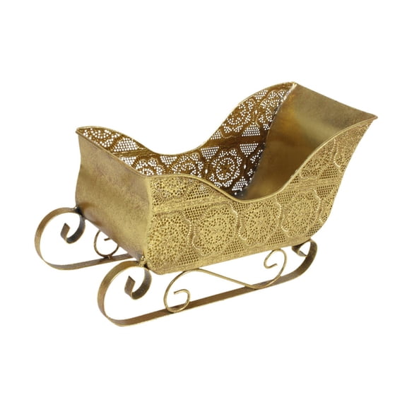 Tachiuwa Sleigh Storage Ornament Sleigh Home Accent Christmas Statue Figurine Holiday Sled Decoration Sled Figurine for Desktop Shelf