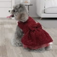 thumbnail image 3 of Dog Dress Puppy Skirt Dog Princess Dresses Wedding Lace Edge Dress Luxury Bow Dog Dresses Costume for Small Dogs Girl Cat, 3 of 8