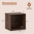 thumbnail image 3 of Costway 4 PCS Wooden Cube Storage Organizer Stackable Open Book Shelf for Small Space Brown, 3 of 7