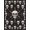 Black White Red, Pattern 10, variant on ODIKA 8'x10' Washable Area Rug Gothic Horror Halloween Skull Spooky Witchy Vintage Witch Ghost Flowing Dynamic for Dining Room, Large Office, Lounge, Non-Slip Chair-Friendly Mat