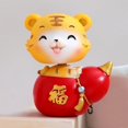 thumbnail image 3 of Zhaomeidaxi 2022 New Year Tiger Car Ornaments Figurines Miniatures Crafts Ornament Lucky Fortune Tiger Lantern Statue Ornament for Car Desktop Home Ornament Interior Decoration Good Meaning, 3 of 10