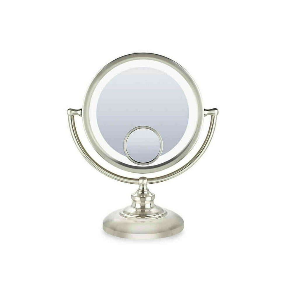 Conair Fluorescent 1x/10x/15x Natural Daylight Lighted Mirror Satin