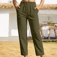 thumbnail image 2 of Tiweut Women Sweatpants Corduroy Straight Leg Elastic Waist Long Solid Color Regular Trousers, 2 of 6