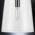 thumbnail image 4 of Luxury Colonial Indoor Pendant, 15.875''H x 10.5''W, with Modern Farmhouse Style Elements, Contemporary Design, Brushed Nickel Finish and Clear, UHP3081, 4 of 5