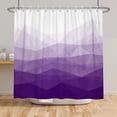 thumbnail image 4 of Tchckioa 72x84 Inch Gradient Purple Shower Curtain,Waterproof Hooks Bath Curtain Decor for Bathroom, 4 of 6