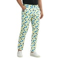 thumbnail image 4 of INSPIRE CHIC Contrast Color Pants for Men's Color Block Triangle Plaid Printed Dress Pants, 4 of 6