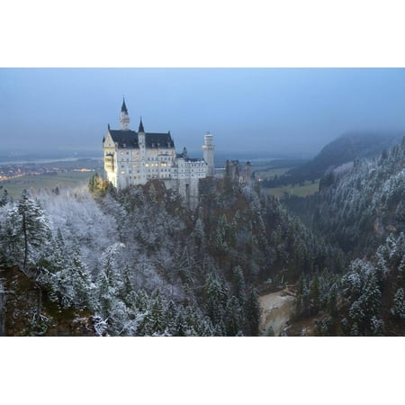 Neuschwanstein Castle in Winter, Fussen, Bavaria, Germany, Europe Print Wall Art By Miles (Best Castles In Europe To Stay In)