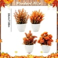 thumbnail image 2 of 4 Pack Fall Fake Plants in Pots, Autumn Bathroom Home Decor,Warm Orange Faux Plants Autumn fall seasonal Accents, for Shelf Windowsill Desk Bathroom Office and Thanksgiving Decor, 2 of 2