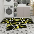 thumbnail image 6 of Modern Abstract Art Kitchen Mats for Floor Cushioned Anti Fatigue 2 Piece Set Kitchen Runner Rugs Non Skid Washable Geometric Circle Black Yellow Doormat for Kitchen Bathroom Bedroom Decor, 6 of 7
