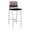 Walnut-Black, variant on Avon Reception Cafe Stool UPH Seat HPL Back / Silver Steel / Mahogany / Gray