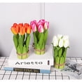 thumbnail image 2 of (Un paquete de 12) 12 tulipanes Tianshan en maceta flores artificiales de interior tulipanes simulados flores de mesa flores decorativas arreglos florales arte floral - amarillo, 2 of 5