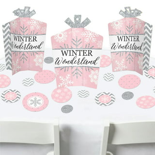 Big Dot of Happiness Pink Winter Wonderland - Table Decor - Holiday  Snowflake Birthday Party and Baby Shower Fold and Flare Centerpieces - 10  Count