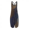 thumbnail image 2 of Danhjin Womens Boho Print Vintage Casual Jumpsuits Summer Sleeveless Spaghetti Straps Long Harem Pants Jumpsuit Rompers Overall on Clearance, 2 of 4
