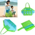 2pcs Large Mesh Storage Handbags Lightweight Foldable Sand Toys Pouches
