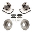 thumbnail image 1 of Transit Auto Front Hub Bearing Assembly Disc Brake Rotors and Semi-Metallic Pads Kit for Car Ford F-150 4WD with 4-Wheel ABS KBB-105866, 1 of 11