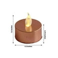 thumbnail image 3 of Efavormart 12 Pack - Metallic Flameless LED Candles - Battery Operated Tea Light Candles - Blush - Rose Gold, 3 of 10