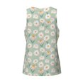 thumbnail image 5 of Easygdp Daisies Flowers Men's Tank Top, Sleeveless Muscle T Shirts, Breathable, Quick-Dry, Loose for Gym, Running, Fitness - 3X-Large, 5 of 9