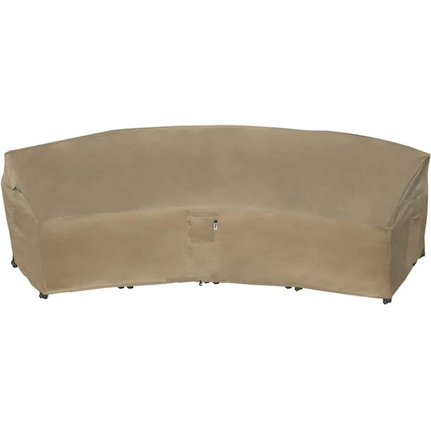 Heavy Duty Outdoor Sectional Couch Covers 150 112 Semi Round Reinforced Waterproof 100 600d Patio Sofa Winter Cover Curved Lawn Furniture Com 600d Patio Sectional Sofa Winter Cover, Round Sectional Patio Furniture Covers