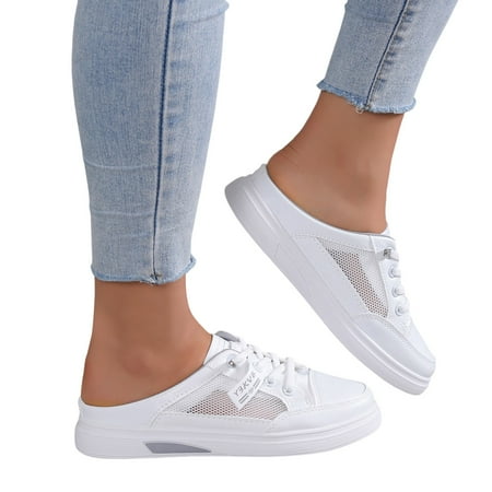 

Oyedens Fashion Sneakers Mules Sandals for Women Girls Low Top Canvas Shoes Summer Fall Casual Shoes