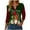 Dark Green, variant on zaveiop Fall Season V Neck Shirt for Women Funny Christmas Gnome Thanksgiving Plaid Long Sleeve Graphic Tee Family Party Raglan Tops (Dark Green, 3XL)