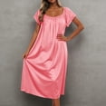 thumbnail image 2 of LIIPEE Womens Summer Nightgown Casual Short Sleeve Lace Sleep Dress Ladies Cozy Sleepwear, 2 of 4