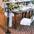 thumbnail image 4 of Hamptons Five Candle Candelabra, Rustic Black Finish, Indoor, Centerpiece, Hand Crafted of Cast Aluminum Nickel, Tall, over 3 ft. High, (41.25 Inches), 4 of 8