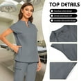 thumbnail image 2 of VIAOLI Women's Scrubs Set - V-Neck Top with 8 Pocket Jogger Pants and Comfortable Fit - Medical Uniforms for Nurse Professionals, 2 of 6
