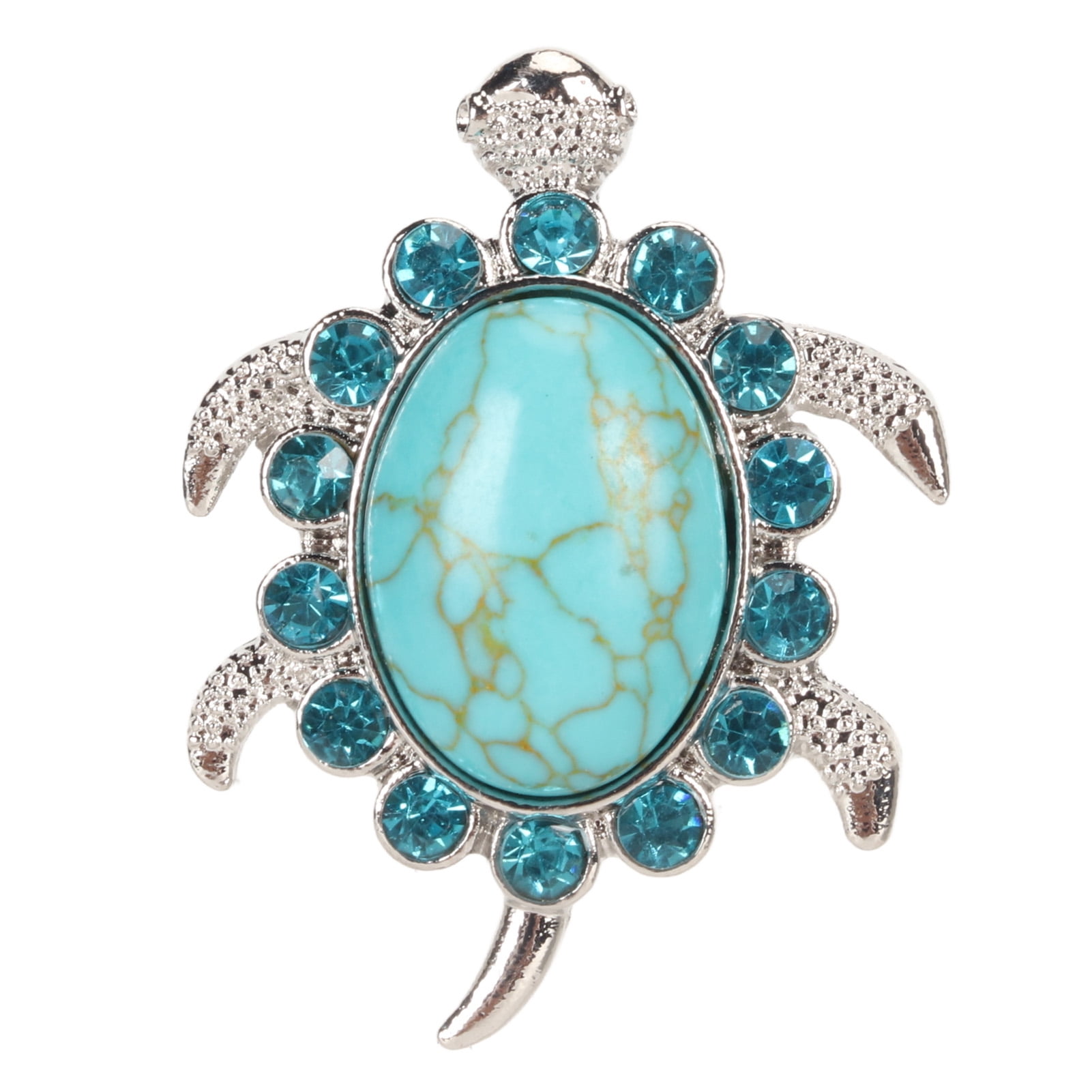 Estink Turquoise Ring Turquoise Rhinestone Ring Women Alloy Adjustable Fashionable Cute Tortoise Shaped Ring Jewelry Accessory Fashion Jewelry Boys G