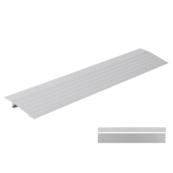 Heavy Duty Adjustable Aluminum Threshold Ramp for Doorways – 4"-5" Rise, 700LB Capacity - Anti-Slip Surface, Safe and Stable Access