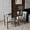 Black + Tempered Glass, variant on 2-piece Modern Rectangular Glass Side Table, Tempered Glass Tabletop, MDF Storage Shelf & Metal Legs, Minimalist Sofa Side Table for Living Room & Bedroom