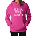 thumbnail image 1 of Normal People Scare Me Women's Hoodie XX-Large Pink, 1 of 6