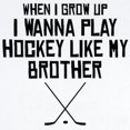 thumbnail image 2 of CafePress - Play Hockey Like My Brother Body Suit - Long Sleeve Cotton Baby Bodysuit, 2 of 4