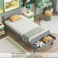thumbnail image 2 of Bellemave Twin Platform Bed with Bed-end Bench Twin Wooden Bed Frame with Headboard and Footboard Bench Twin Bed with Underneath Storage for Teens, Gray, 2 of 11