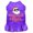 Purple, variant on Mirage Pet 16 in. Original Hipster Screen Print Dog Dress - Red, Extra Large