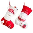 thumbnail image 1 of Christmas Stocking Sack Xmas Gift Candy Bag Santa Snowman Kids Gift Christmas Tree Hanging Decor, 1 of 5