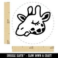 thumbnail image 2 of Sleepy Giraffe Head Self-Inking Rubber Stamp Ink Stamper - Dry Pad (No Ink) - Mini 1/2 Inch, 2 of 7