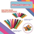 PURPLE LADYBUG Bendable Wax Craft Sticks for Kids 15 Colors, 2 Lengths