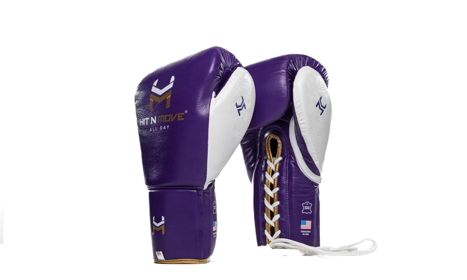 Hit N Move Boxing Gloves - All Day Pro Balance 14oz Black - Lace Up