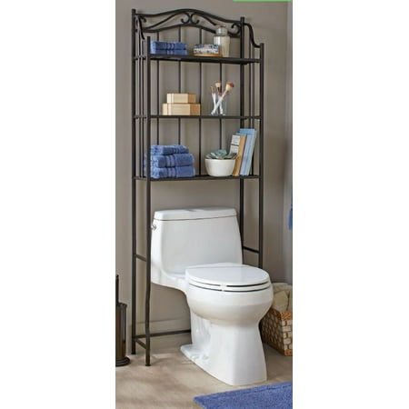 Support Oil Rubbed Bronze - Better Homes & Gardens Staten Metal Bathroom Over-the-Toilet Space Saver, Oil Rubbed Bronze