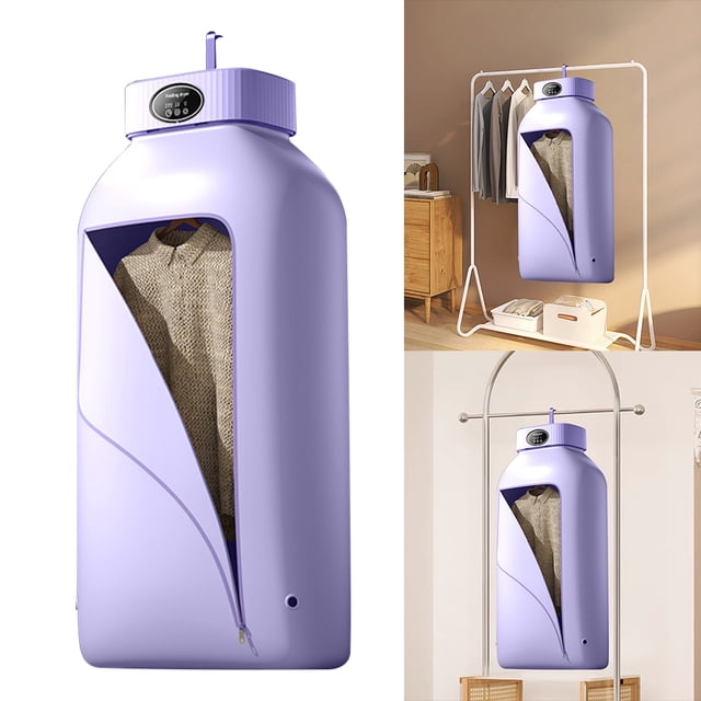 Secadora Ropa Plegable 600 W Con Sincronización para Apartamentos Viajes A Casa (púrpura UE)