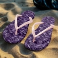 thumbnail image 3 of Psesaysky Women's Flip Flops Purple Anti-Slip Lightweight Printed Sandals with Skeletons for Beach Swimming Pool for Shower, 3 of 7