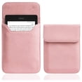 thumbnail image 2 of Dteck Sleeve Case for 7" Kindle Paperwhite 12th Generation and Kindle Colorsoft Signature Edition (2024) with Clear Case, Flexible Transparent TPU Cover with Suede Leather Sleeve Shell,Pink, 2 of 7