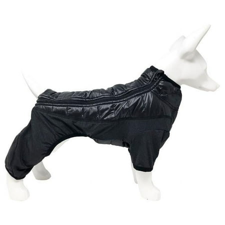Aura-Vent Lightweight 4-Season Stretch & Quick-Dry Full Body Dog Jacket Black - Medium