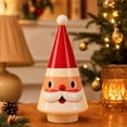 thumbnail image 4 of Vintage Santa Claus Lighted Tree Figurine - 7.87 in Resin Tabletop Christmas Decor, Battery Operated Retro Santa Statue for Holiday Mantle Shelf Home Party, 4 of 8