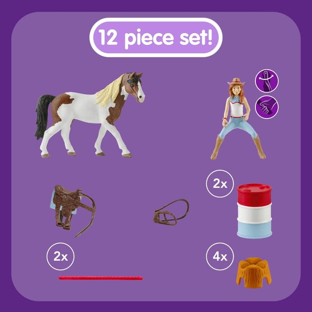 Juego de 12 piezas Schleich Horse Club juguetes de caballo para niñas y niños de 5 a 12 años
