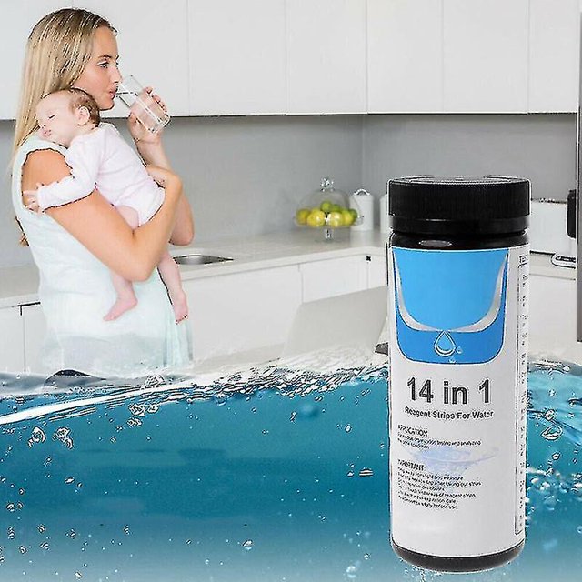Kit de prueba de agua potable 14 en 1, prueba de calidad del agua para pozo y agua del grifo, 50/100 Uds. LingWen 8390613733627