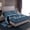 Blue, variant on Feelyou Vintage Lodge Cabin Queen Sheet Sets, Jungle Bear Deer Animal Flat Sheet, Western Countryside Queen Fitted Sheet, Green Breathable Home Decor, 4 Pieces