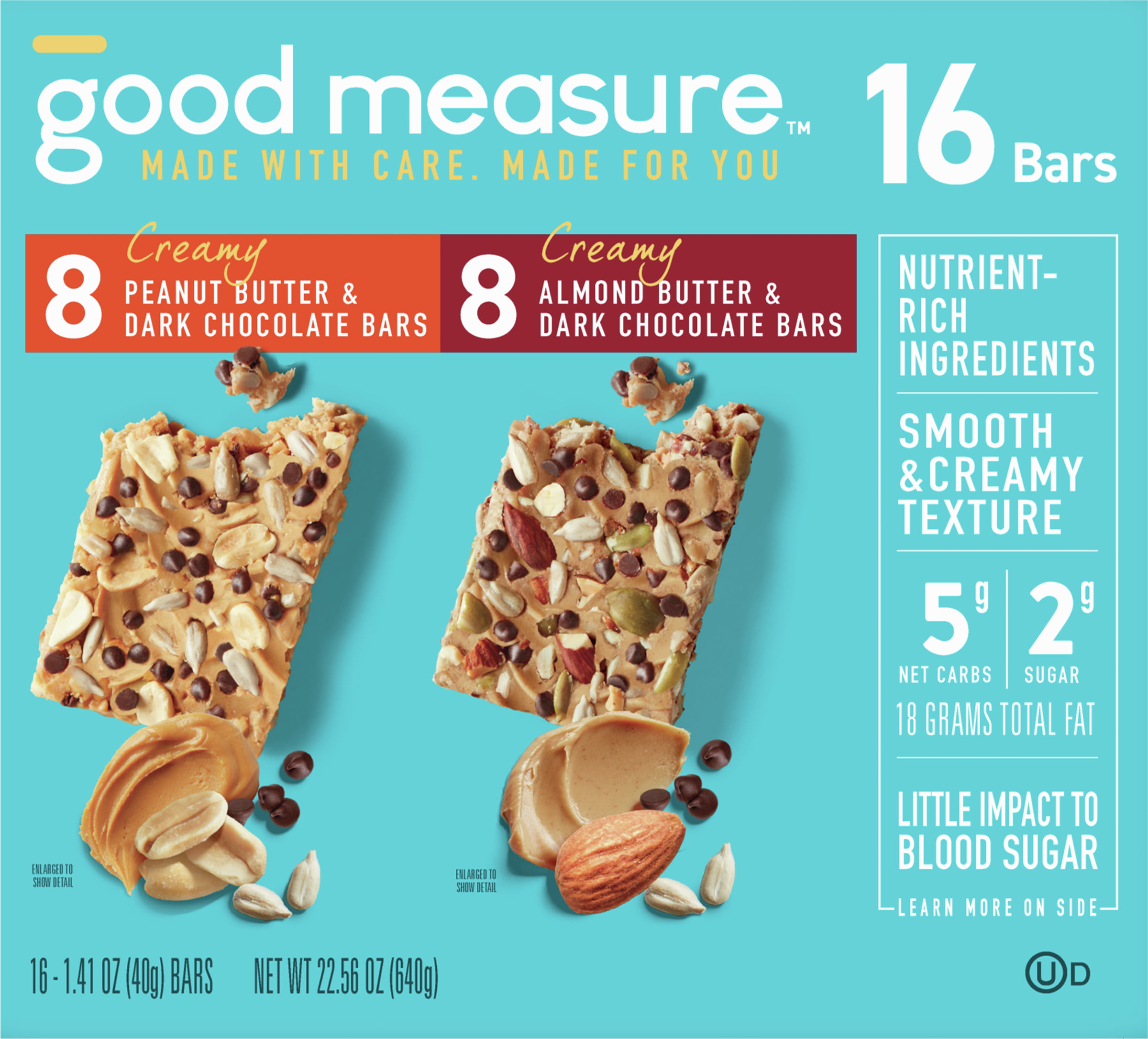 Good Measure Creamy Nut Butter Bars Variety Pack 12 Count, 17.04